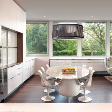 Solis Drum LED Pendant Light – Modern Fabric Pendant by Pablo Designs - image 2