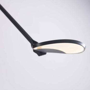 LED task floor lamp with hidden LEDs and wide lighting coverage