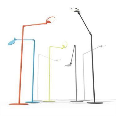 Koncept Splitty LED floor lamp in matte black for home office illumination