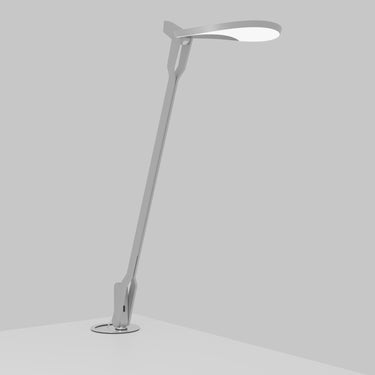 Silver Splitty Pro desk lamp with sleek aluminum body and fully articulating LED head