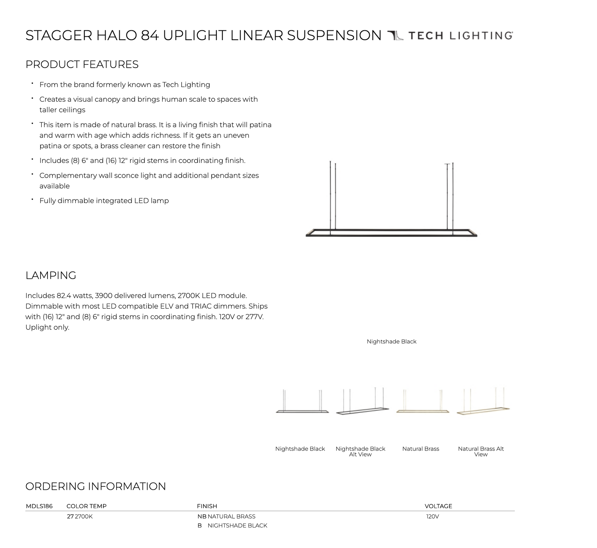 Home lighting decor - Modern Linear LED Suspension