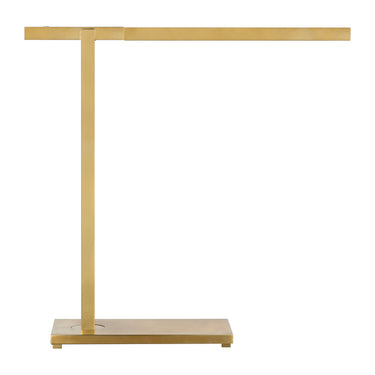Stagger small lamp natural brass body with warm ambient light