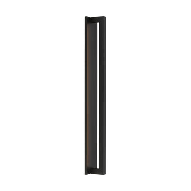 Medium Stagger LED wall sconce with backplate in natural brass for modern bedrooms