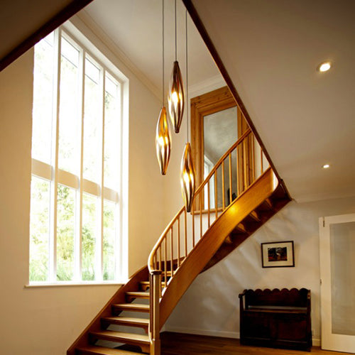 Stylish Illumination: Cocoon Pendant Light - Staircase Hanging Lamp