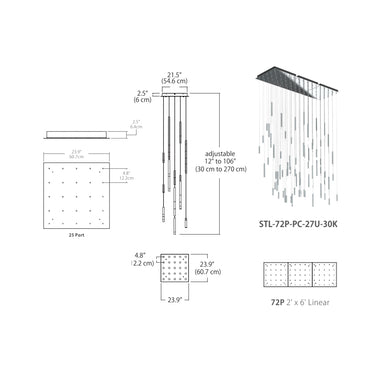 BlackJack Lighting Steelos 72" Linear Pendant Light