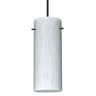Carrera Glass Shade for Besa Stilo 10 pendant light featuring handcrafted European glass with a modern cylindrical design