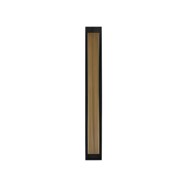 Strum 36 outdoor LED wall light casting soft linear glow on architectural surface