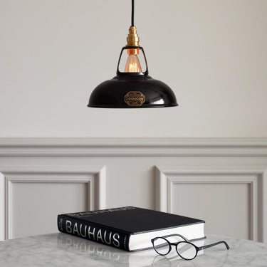 Coolicon Original 1933 Design Vitreous Enamel Pendant – Jet Black in a room, look 2