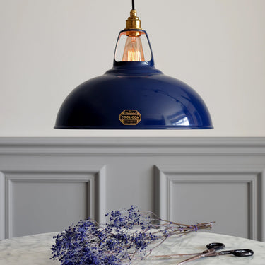 Coolicon Large 1933 Design Vitreous Enamel Pendant – Royal Blue in a room, look 6