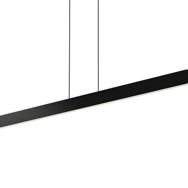 Single Gold Koncept Sub suspension lighting fixture for modern dining room.