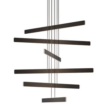 Contemporary LED trio pendant with warm 3000K light for kitchen islands