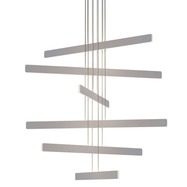Designer LED pendant lighting for high ceilings with adjustable height