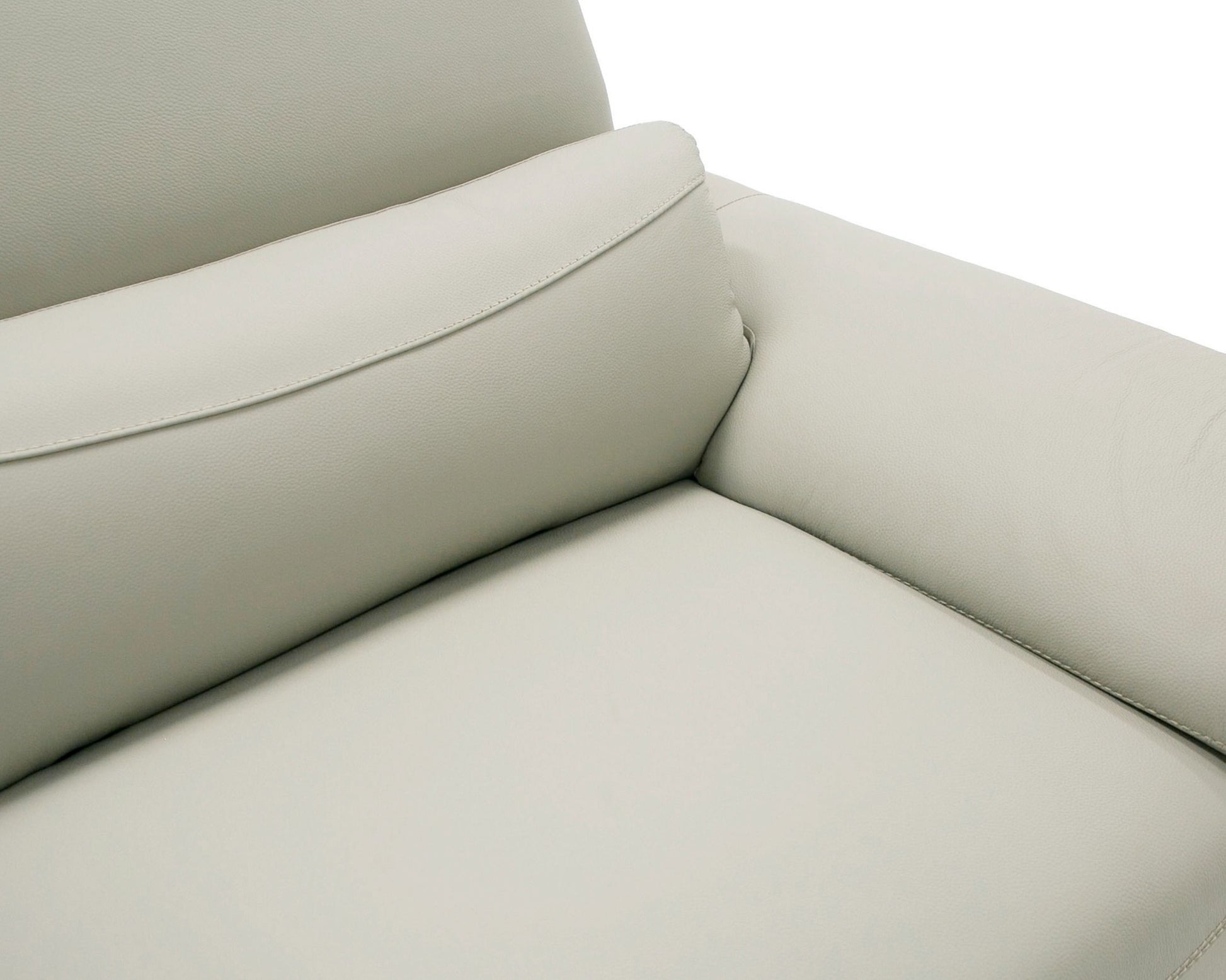 Divani Casa Sura Modern Light Grey Leather Sectional Sofa Left Facing 9