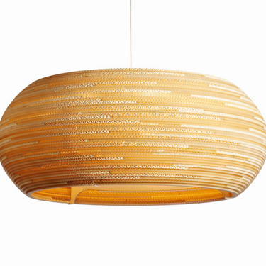 Ohio Sustainable Pendant Light in Recycled Cardboard | Modern Eco Lighting Fixture