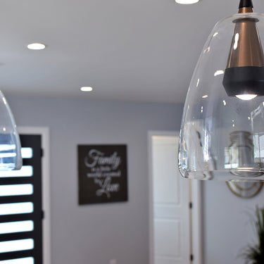 ET2 Sven glass dome pendant in an entry hall