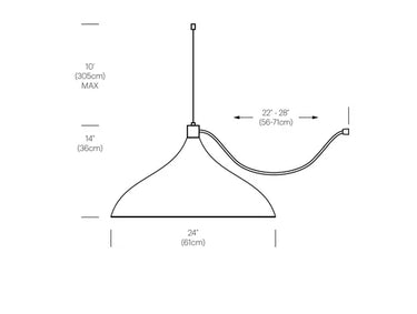 Swell Single XL Wide LED Pendant Light for Indoor and Outdoor Spaces by Pablo Designs - image 5