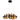 Modern Gold Leaf & Black LED Chandelier - 23.5" Synthienniser