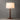 Nova of California Taper Table Lamp Dark Walnut Wood White Linen Shade