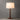 Nova of California Taper Table Lamp Dark Walnut Wood White Linen Shade