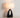 Nova of California Trina Table Lamp Ebony Wood Weathered Brass White Linen Shade