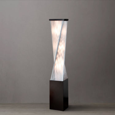 Nova of California Torque Accent Floor Lamp 54 Tall Base Espresso Wood Silver Strings