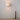 Nova of California Taper Arc Floor Lamp Walnut Wood Weathered Brass White Cotton Linen Shade