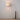 Nova of California Taper Arc Floor Lamp Walnut Wood Weathered Brass White Cotton Linen Shade