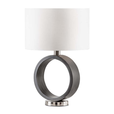 Nova of California Tracey Ring Table Lamp 24 Charcoal Gray Brushed Nickel
