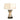 Nova of California Torque Accent Table Lamp 24 Espresso Wood Satin Nickel Hand Knotted Silvered Strings Linen Shade