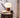 Nova of California Tambo Accent Table Lamp Dark Walnut Wood Weathered Brass White Linen Shade