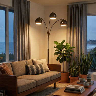 Nova Original 1962 Triplet 3-Light Arc Floor Lamp, photo 3