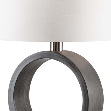 Nova of California Tracey Ring Table Lamp 24 Charcoal Gray Brushed Nickel