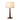 Nova of California Taper Table Lamp Dark Walnut Wood White Linen Shade
