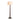 Nova of California Taper Floor Lamp Dark Walnut Wood Weathered Brass White Linen Shade