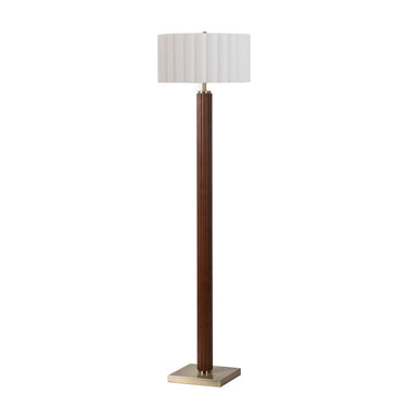 Nova Tambo Floor Lamp, Scallop Shade in Dark Walnut, photo 2