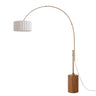 Nova Tambo Scallop Adjustable Arc Lamp in Weathered Brass body, Natural Ash base, photo 1