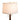 Nova of California Taper Table Lamp Dark Walnut Wood White Linen Shade