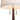 Nova of California Taper Table Lamp Dark Walnut Wood White Linen Shade