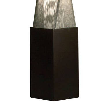 Nova of California Torque Accent Floor Lamp 54 Tall Base Espresso Wood Silver Strings