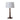 Nova of California Taper Table Lamp Dark Walnut Wood White Linen Shade