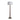 Nova of California Taper Floor Lamp Dark Walnut Wood Weathered Brass White Linen Shade