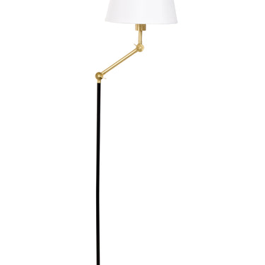 Black/Brushed Brass Taylor Adjustable Floor Lamp – House of Troy studio photo