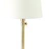 House of Troy Townhouse Adjustable Table Lamps in Raw Brass with Convenience Outlet