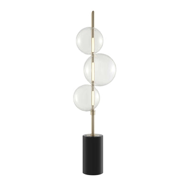 Finesse Decor Aluminum and Glass Table Lamp Satin Nickel
