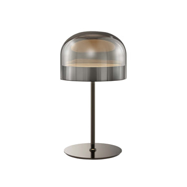 Finesse Decor Iron and Smoky Glass Table Lamp Black