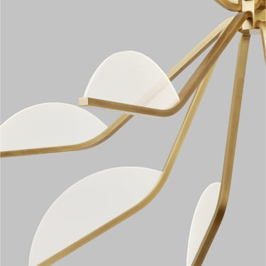 Contemporary Brass Chandelier, Belterra 43 Inch, Living Room Light Fixture