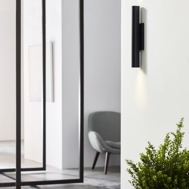 Chara Square 17 LED Outdoor Wall Sconce with energy-efficient LED light