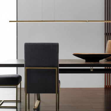 Visual Comfort Essence 50" Linear Pendant Lighting in Aged Brass 
