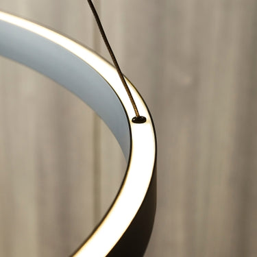 Contemporary black LED ceiling light ring by Visual Comfort, ideal for dining or foyer spaces