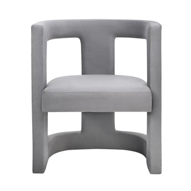 TOV Ada Performance Velvet Accent Chair Grey - ON FINAL SALE